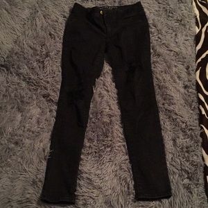 Distressed Super Skinny Jeggings American Eagle